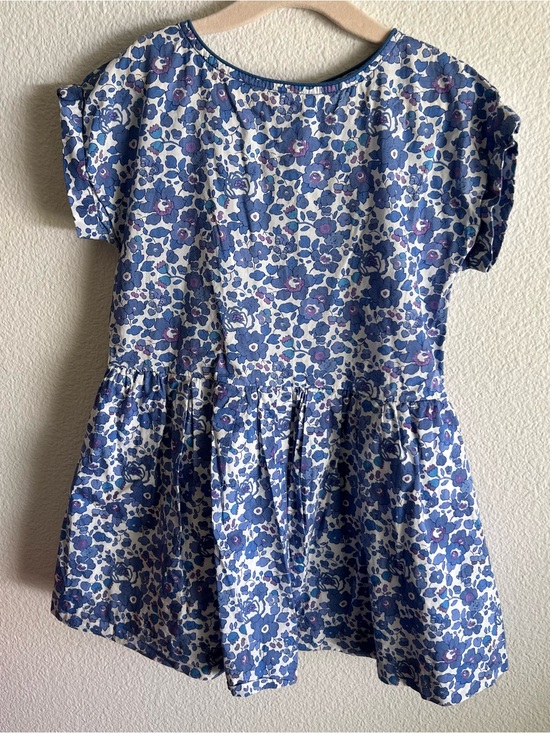 Jacadi Other - Jacadi Liberty Print Girls' Blue Floral Cotton Dress
